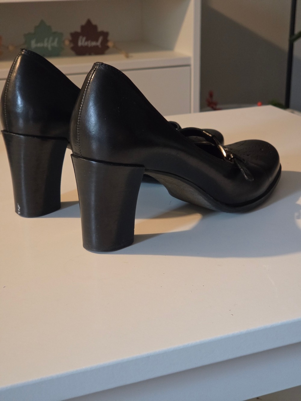 Black Mary Jane Pump with Buckle Detail - Women Shoes - Picture 4 of 7